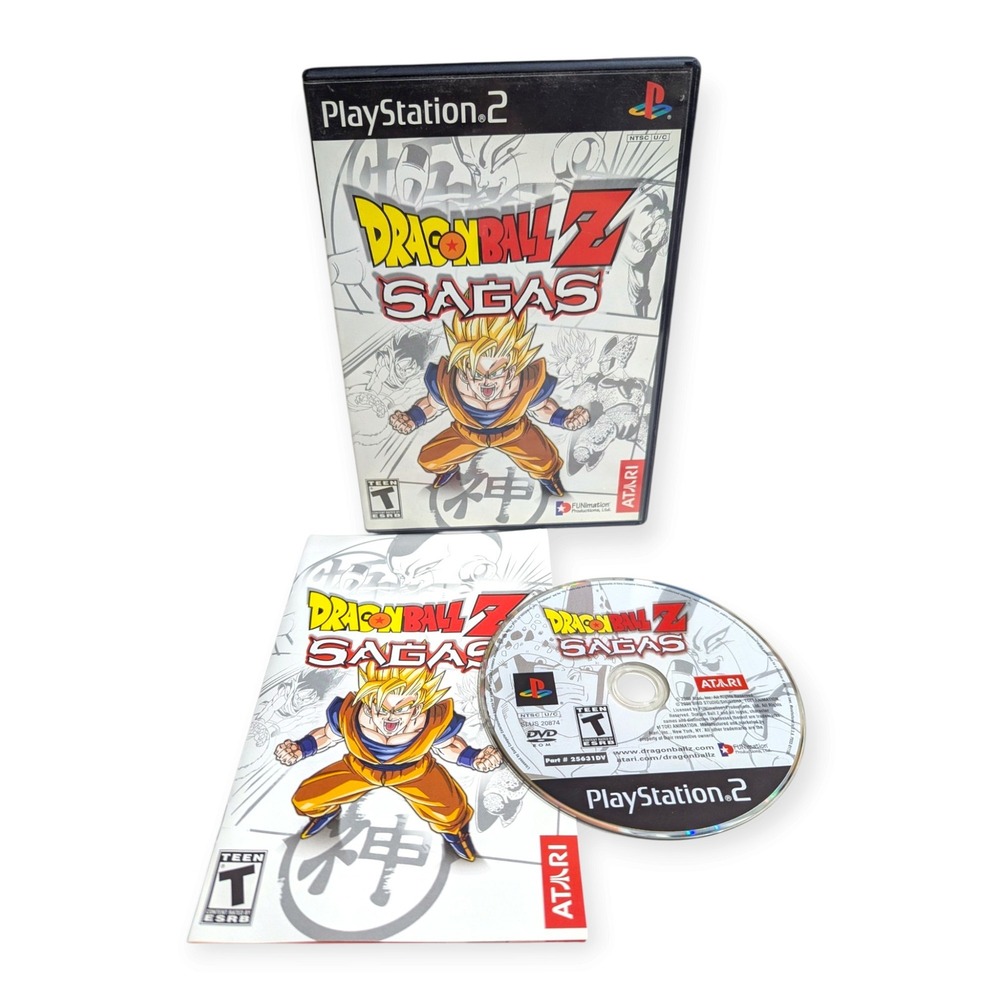 Dragon Ball Z Sagas Atari Sony PlayStation 2 PS2 Complete CIB Black Label
